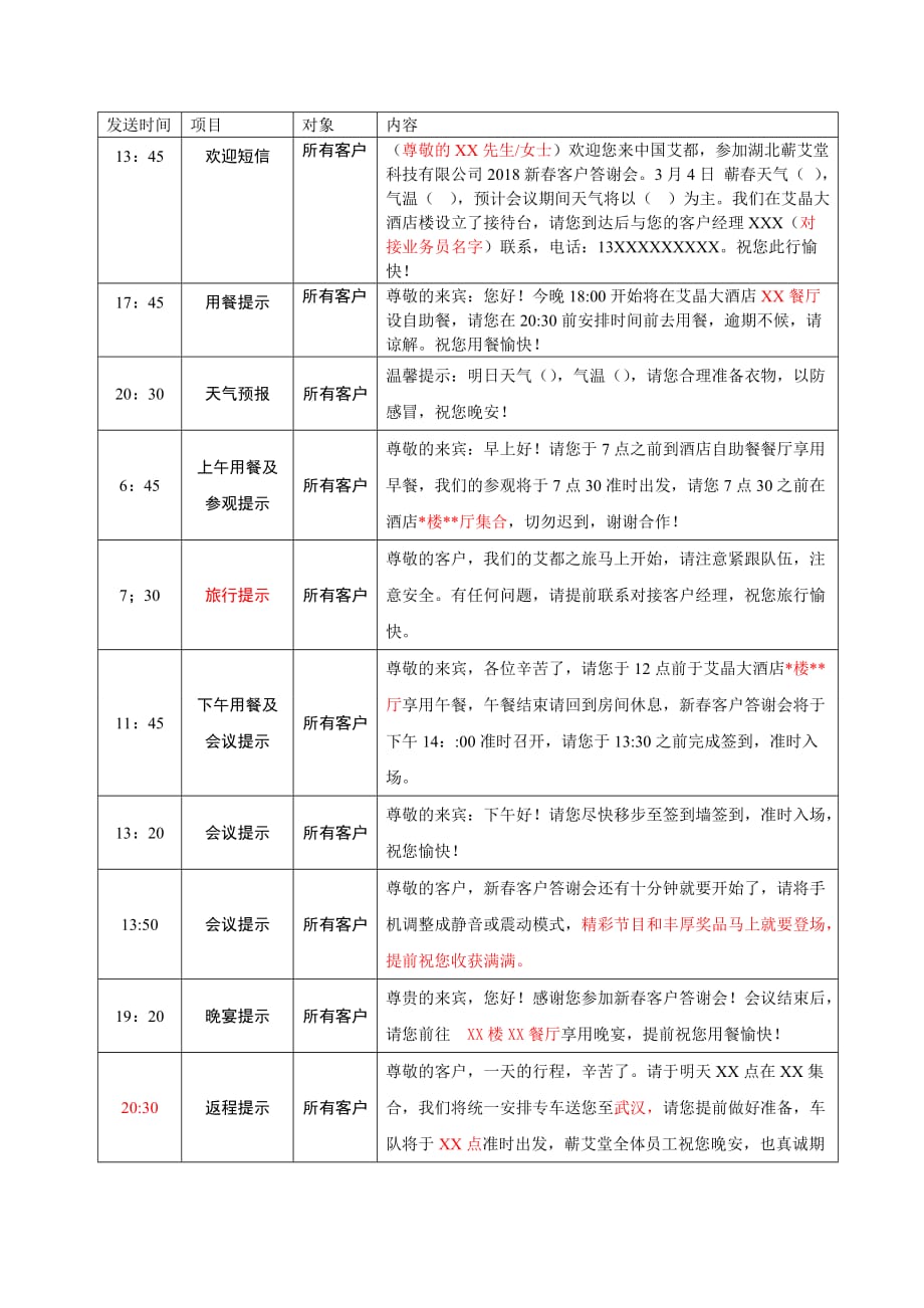 客户答谢会短信提醒 anna_第1页