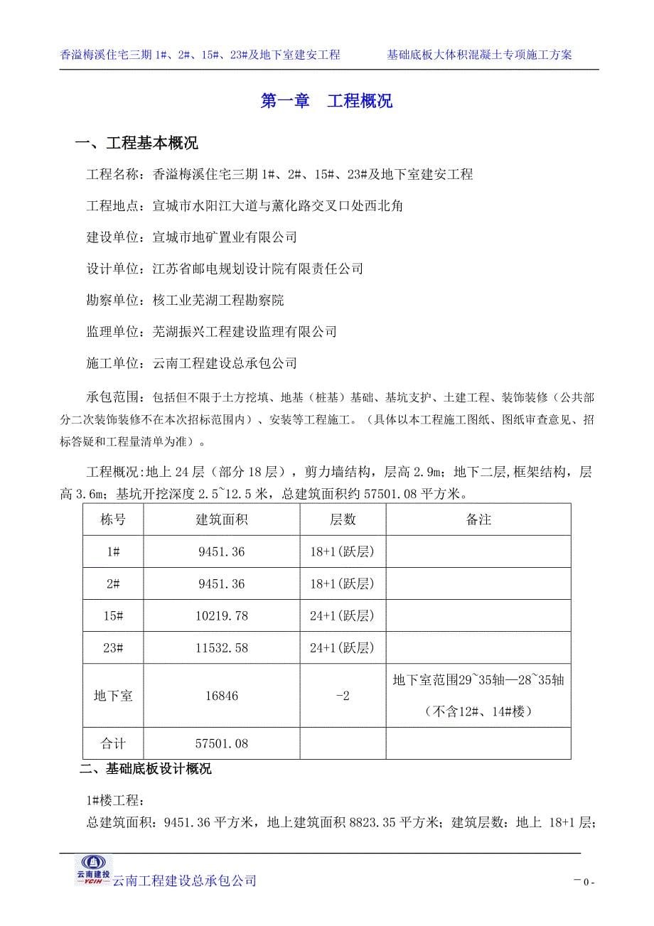 基础大体积砼专项施工方案培训资料_第5页