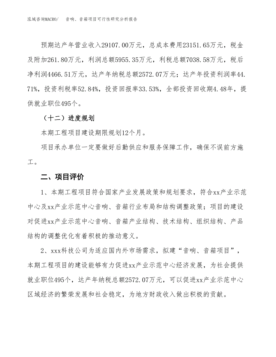 项目公示_音响、音箱项目可行性研究分析报告.docx_第4页