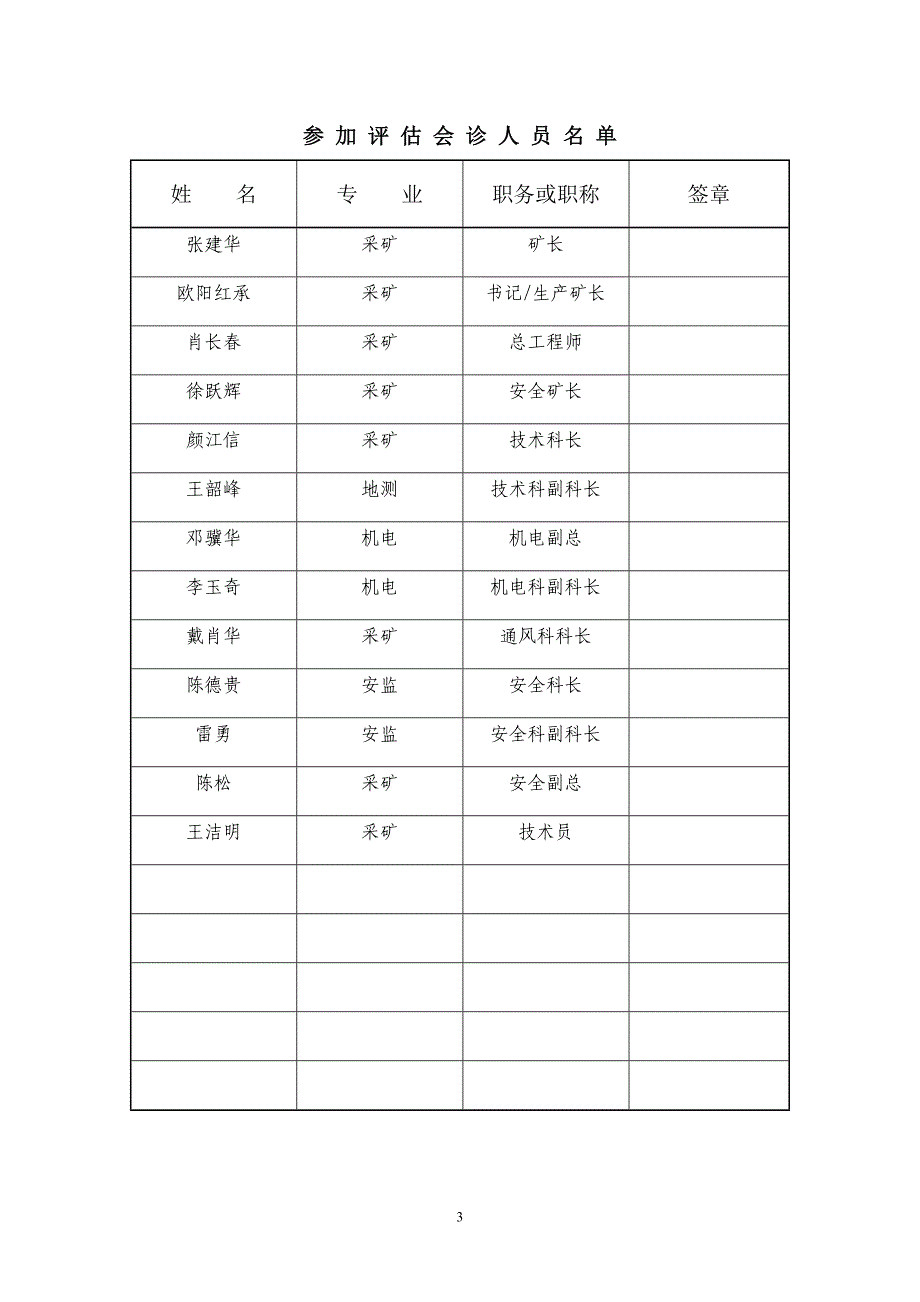 煤矿瓦斯治理专家会诊自评报告形式_第3页