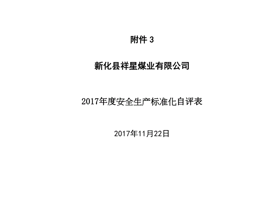 某煤业有限公司安全生产标准化自评表_第1页