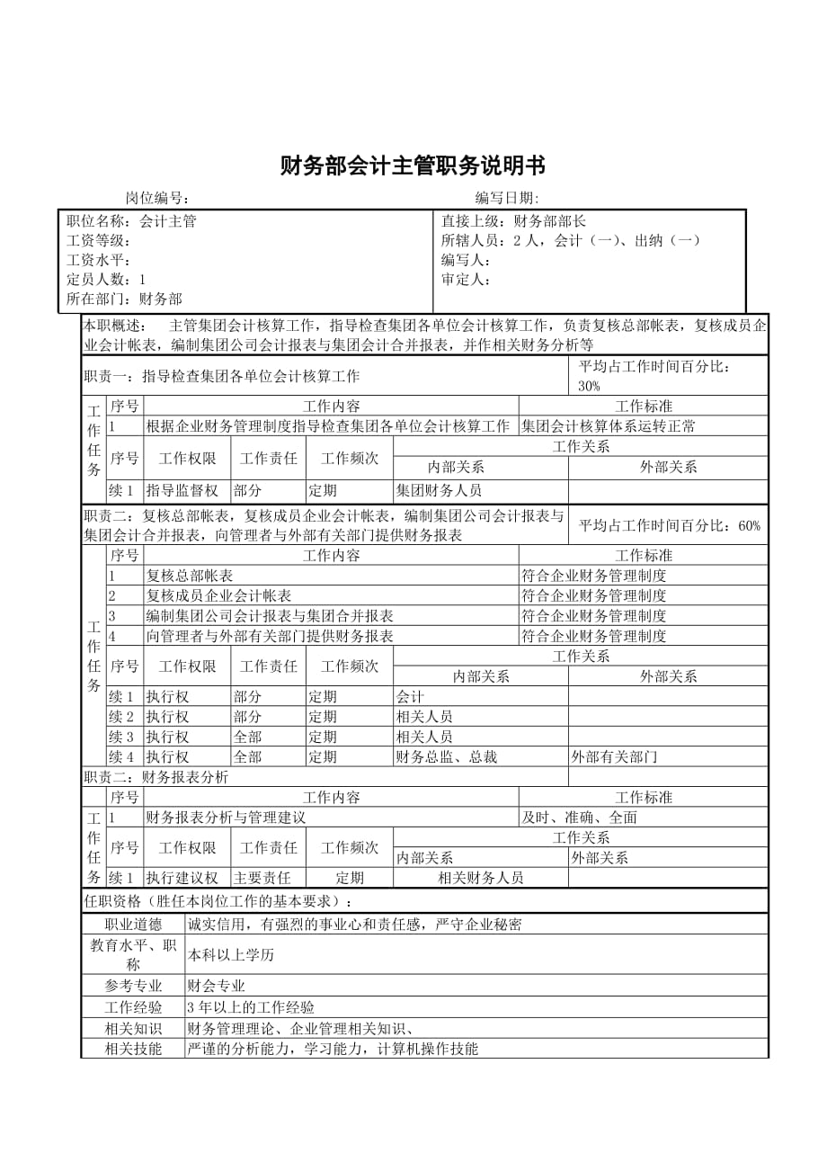 总会计师职务说明书26_第1页