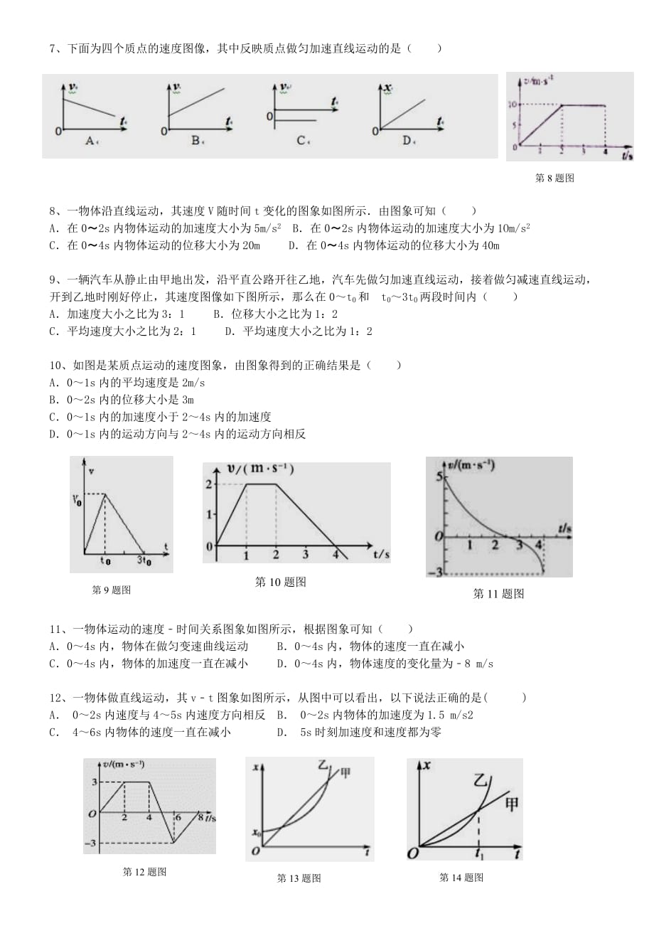 S-t，V-t图像的专项训练.doc_第2页