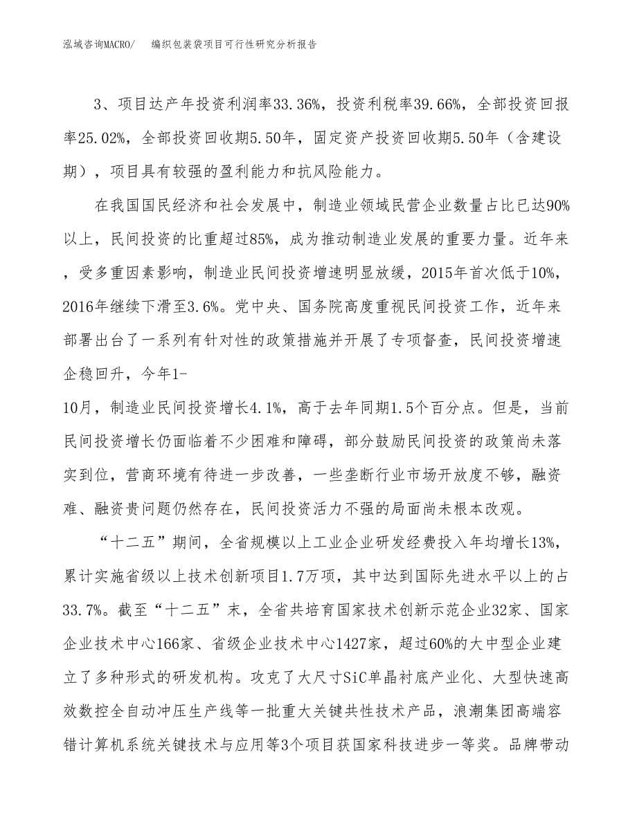 项目公示_编织包装袋项目可行性研究分析报告.docx_第5页