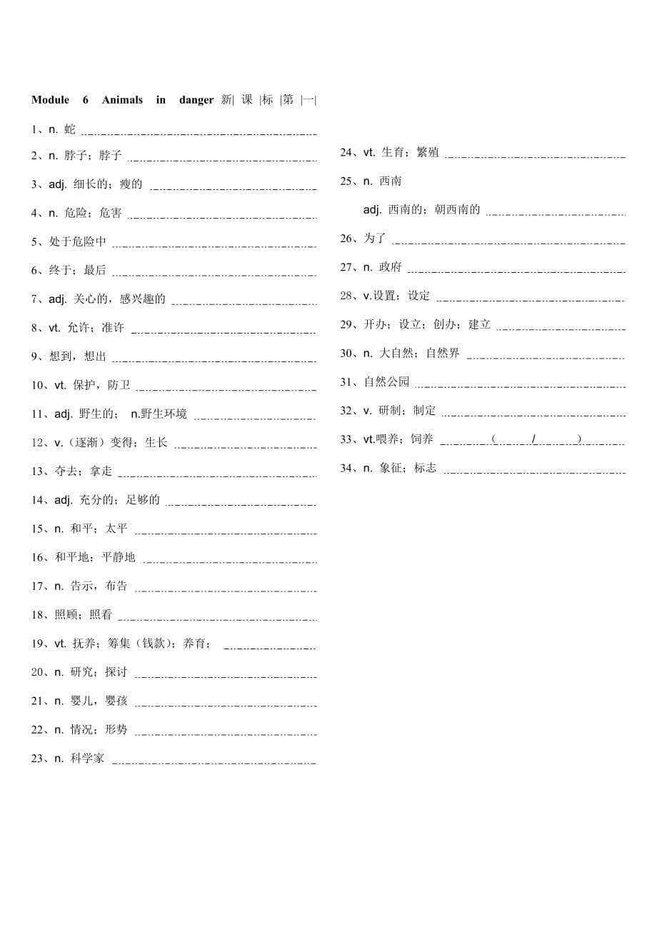 2013年新外研版八年级英语上册单词默写表(带音标)_第5页