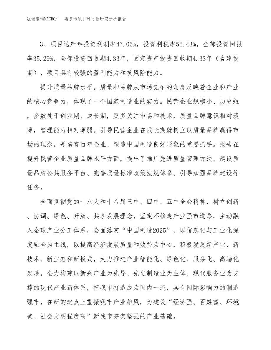 项目公示_磁条卡项目可行性研究分析报告.docx_第5页