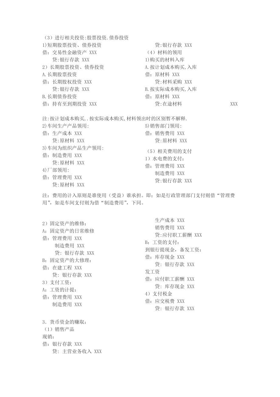 给初学者的会计精髓总结_第5页