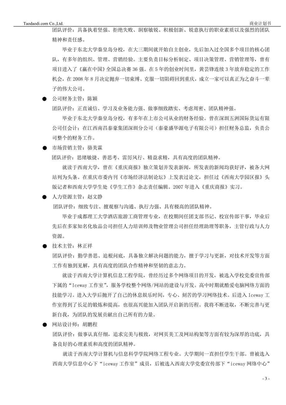 中国特色电子商务新模式发展商业计划书.doc_第5页