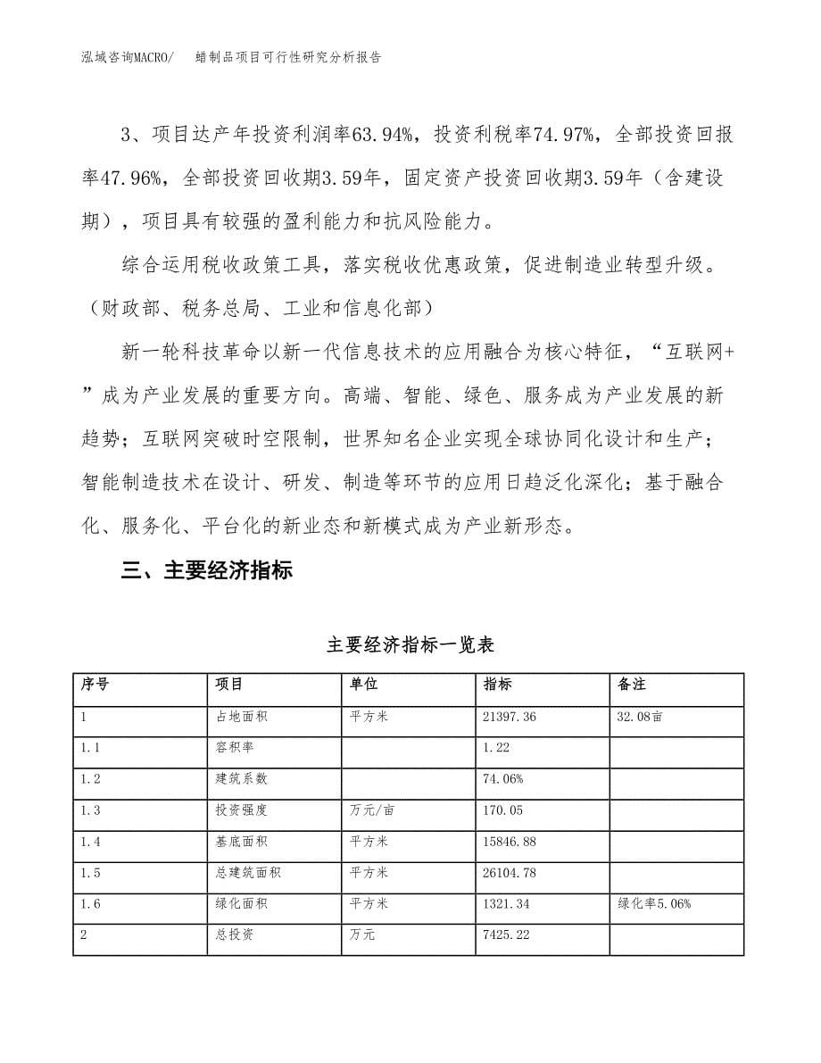 项目公示_蜡制品项目可行性研究分析报告.docx_第5页