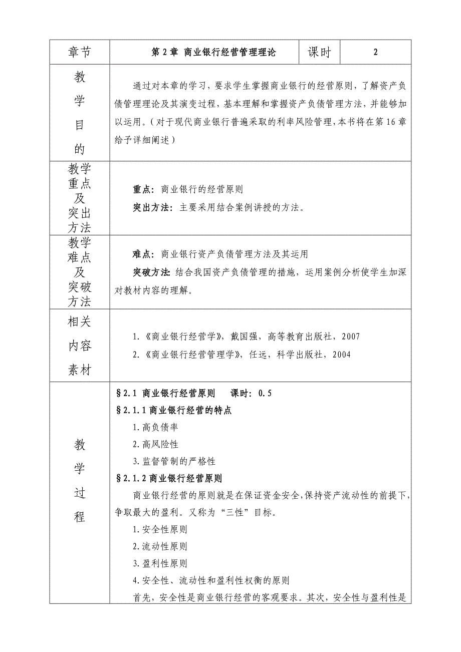 商业银行经营学课程教案_第5页