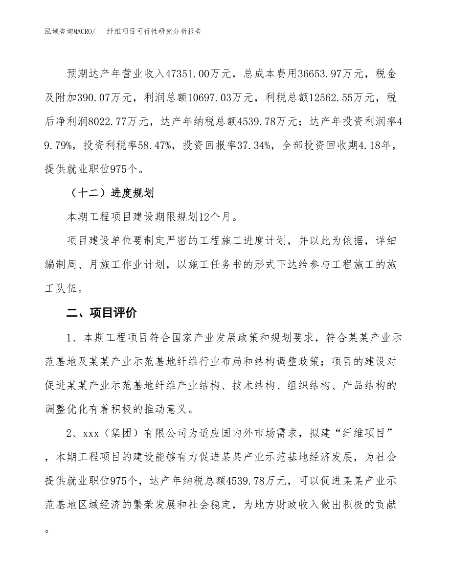 项目公示_纤维项目可行性研究分析报告.docx_第4页