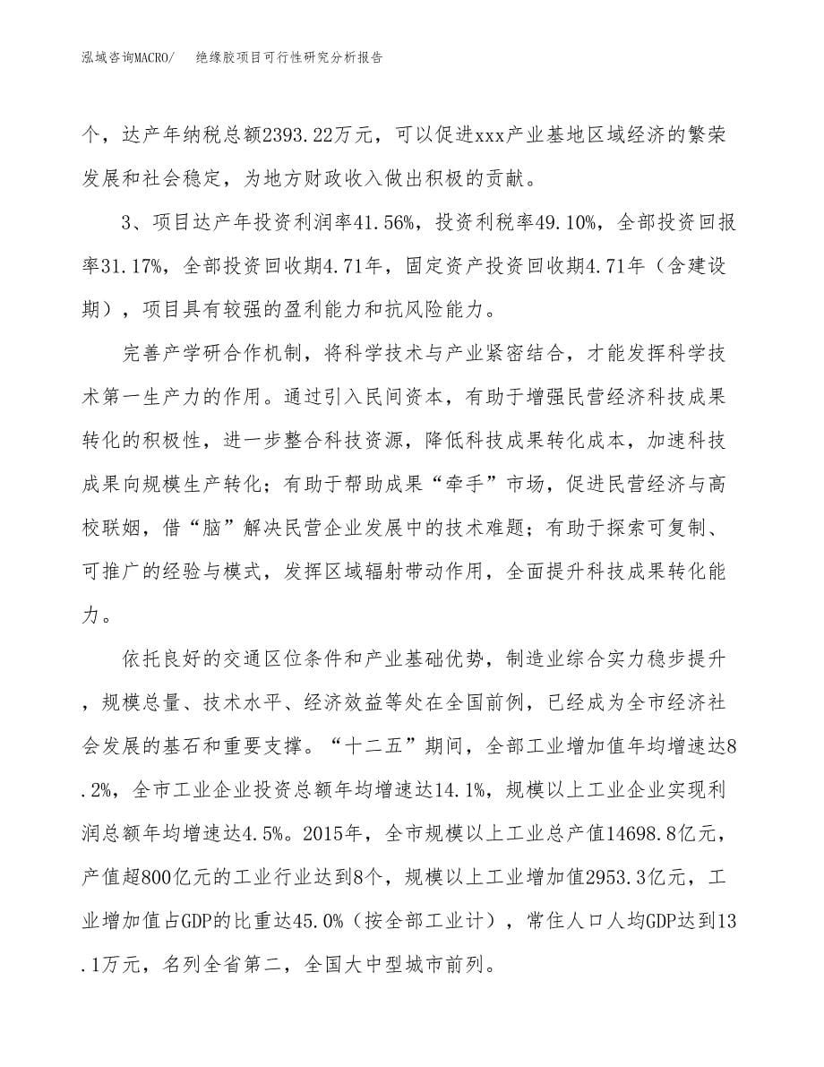 项目公示_绝缘胶项目可行性研究分析报告.docx_第5页