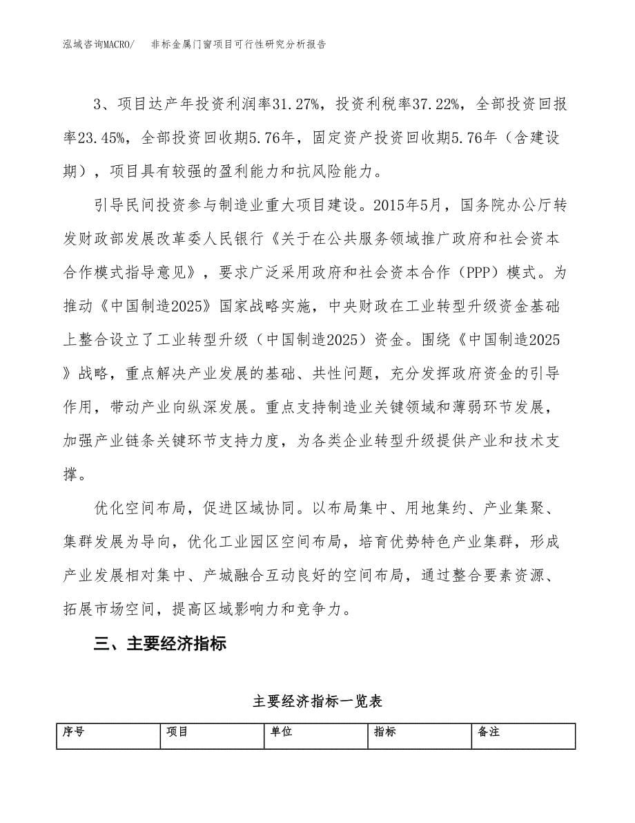 项目公示_非标金属门窗项目可行性研究分析报告.docx_第5页