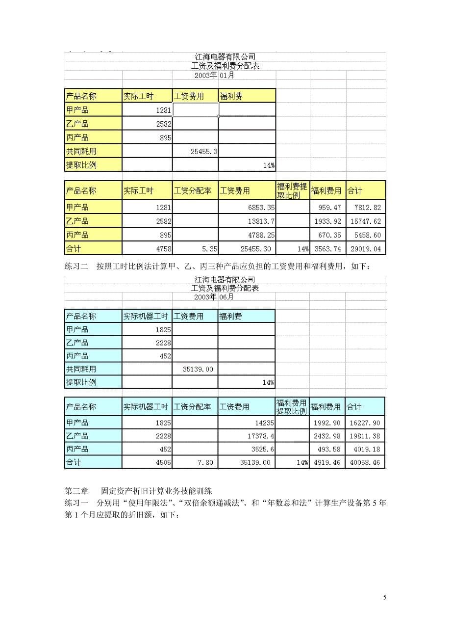 财务报告及综合管理知识分析实训_第5页