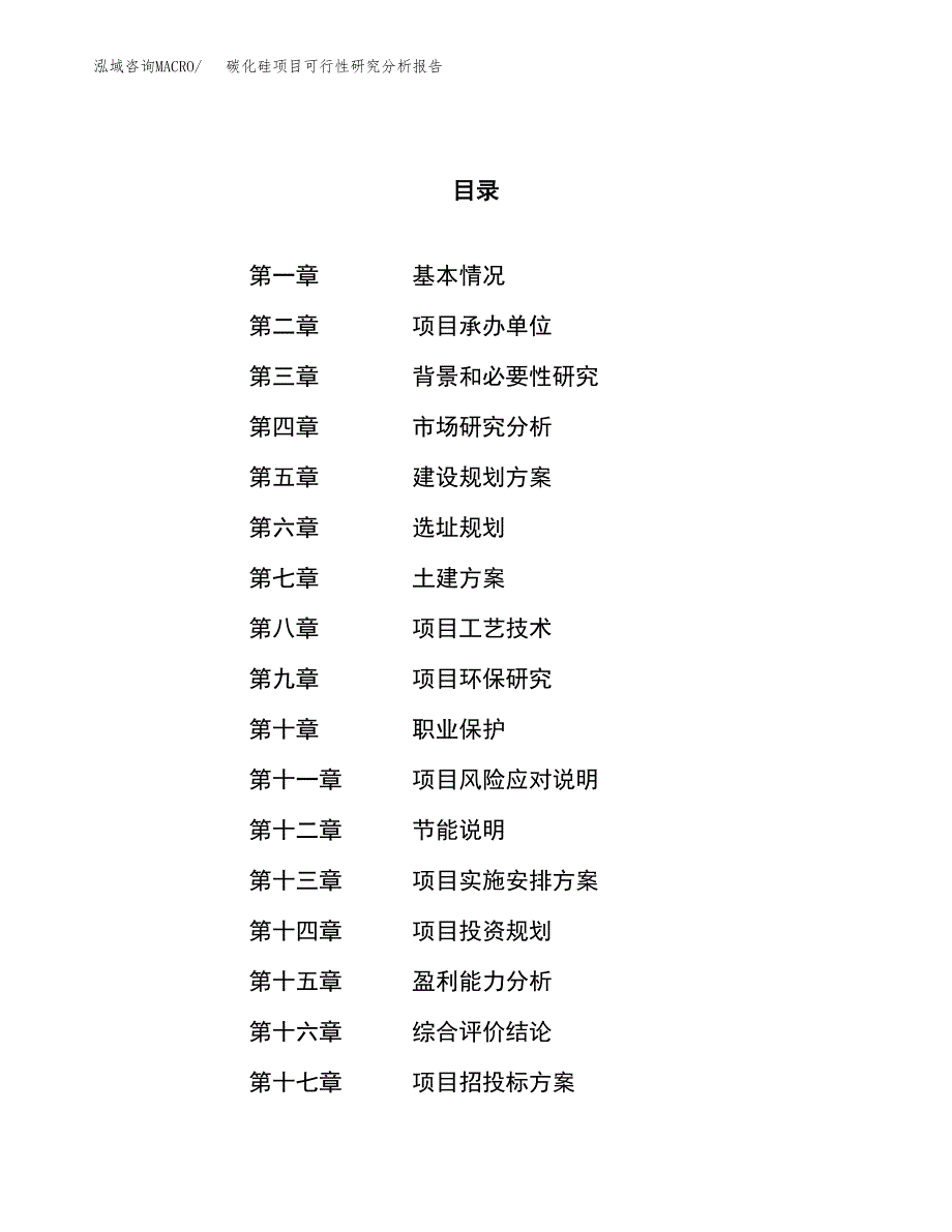 项目公示_碳化硅项目可行性研究分析报告.docx_第1页