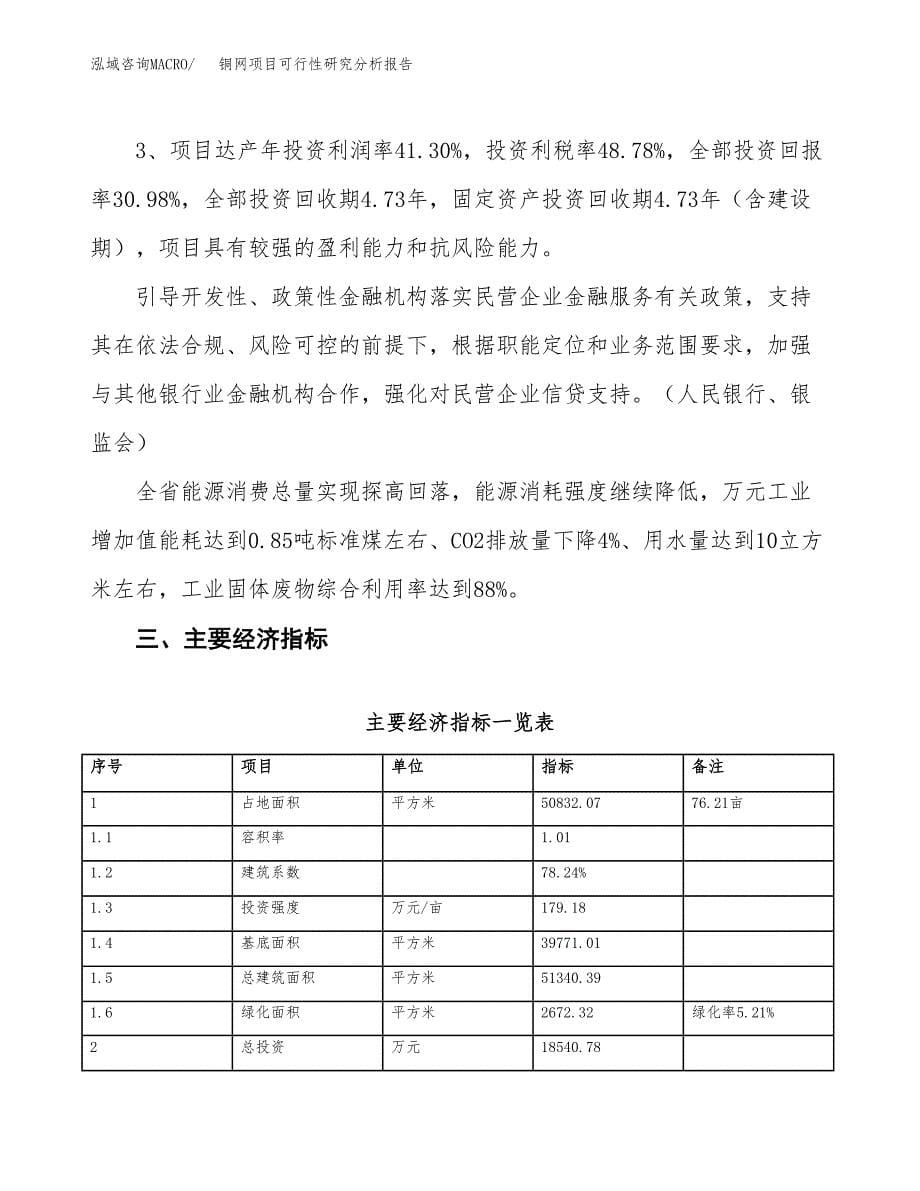 项目公示_铜网项目可行性研究分析报告.docx_第5页