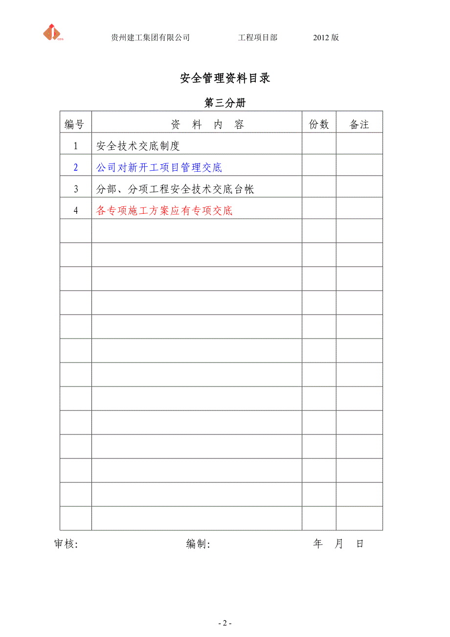 安全管理保证项目资料_第2页