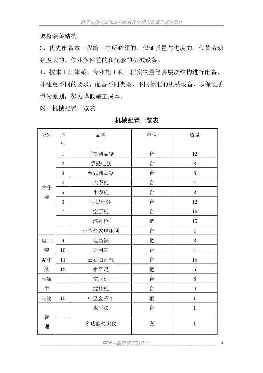 商业资源装修工程施工组织设计_第5页