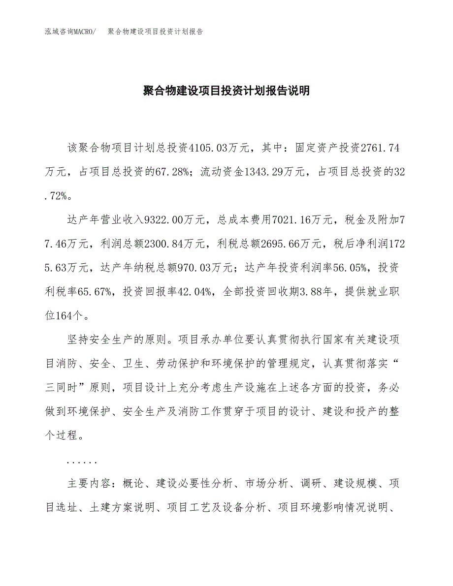 聚合物建设项目投资计划报告.docx_第2页