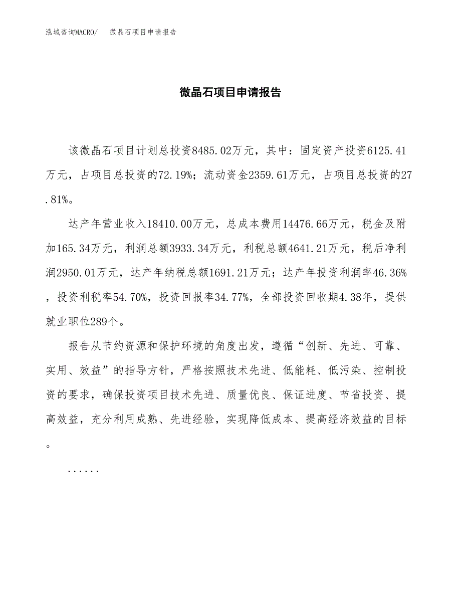 微晶石项目申请报告（38亩）.docx_第2页