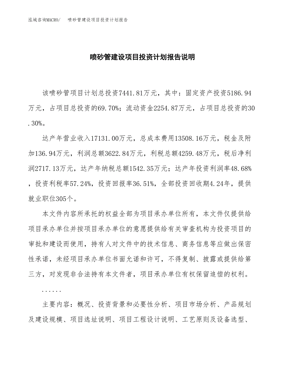 喷砂管建设项目投资计划报告.docx_第2页