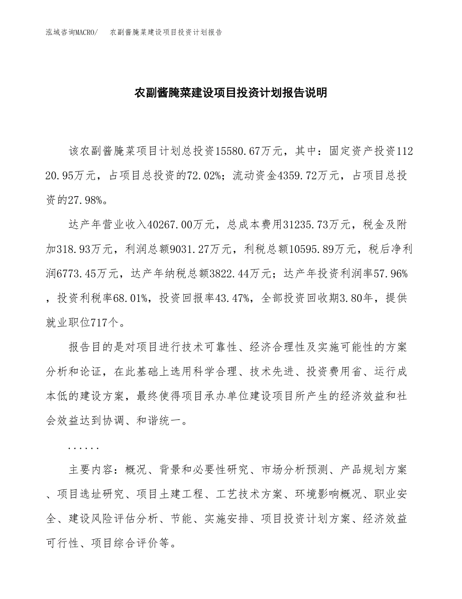 农副酱腌菜建设项目投资计划报告.docx_第2页