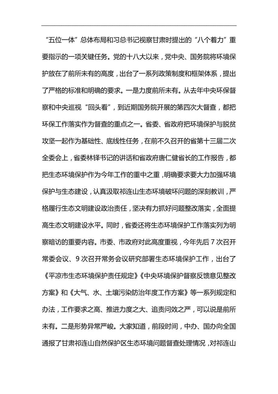 在环境保护工作会上的讲话（五篇）汇编_第5页