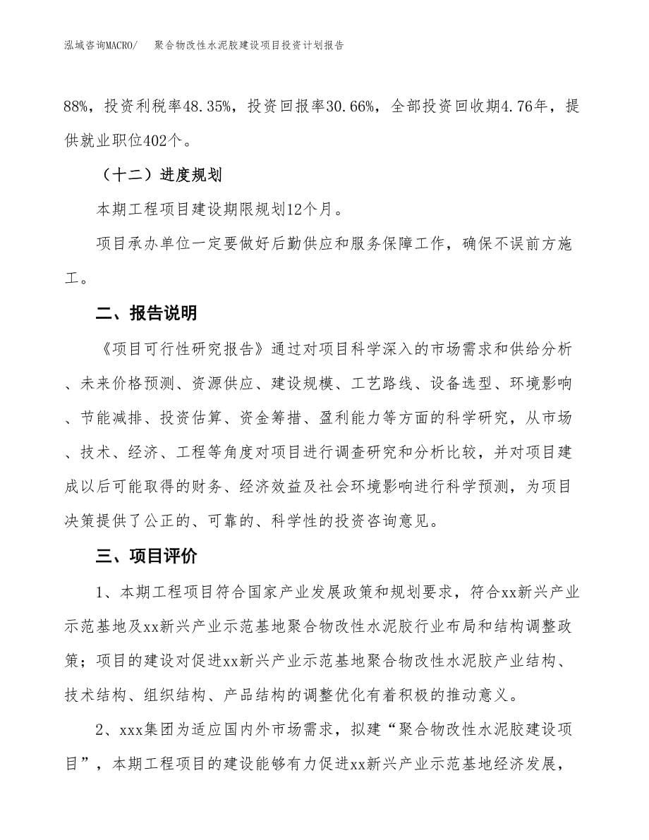 聚合物改性水泥胶建设项目投资计划报告.docx_第5页