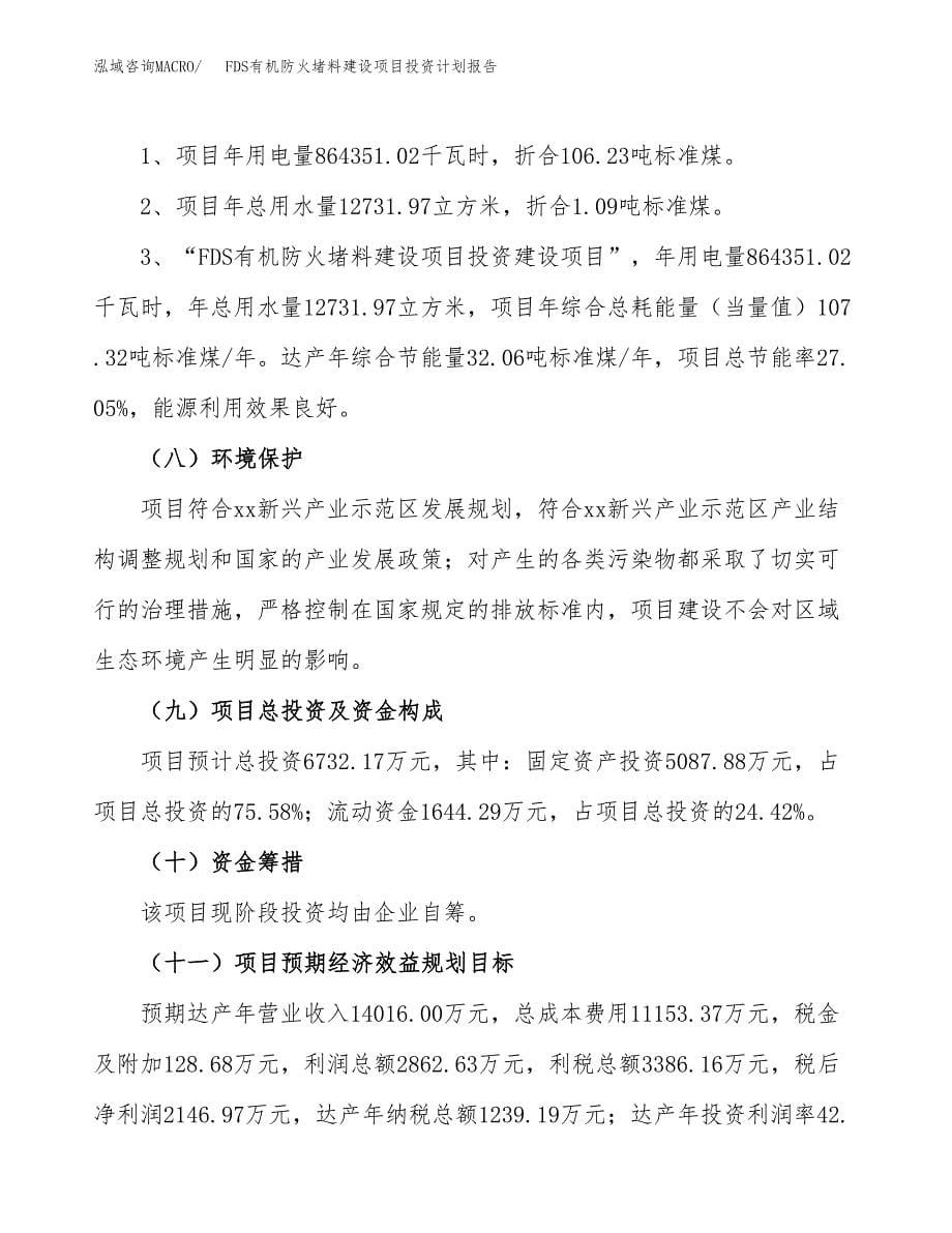 FDS有机防火堵料建设项目投资计划报告.docx_第5页