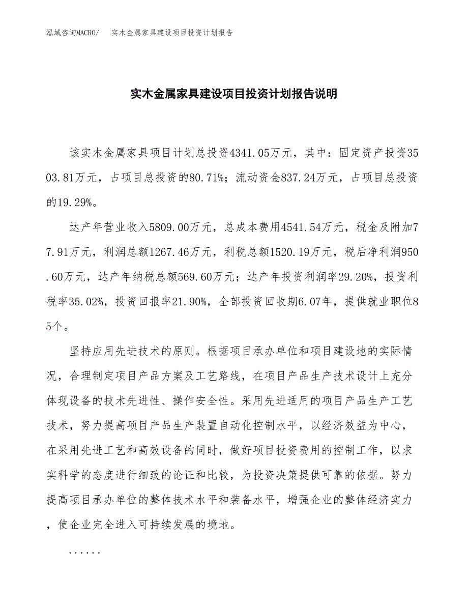 实木金属家具建设项目投资计划报告.docx_第2页