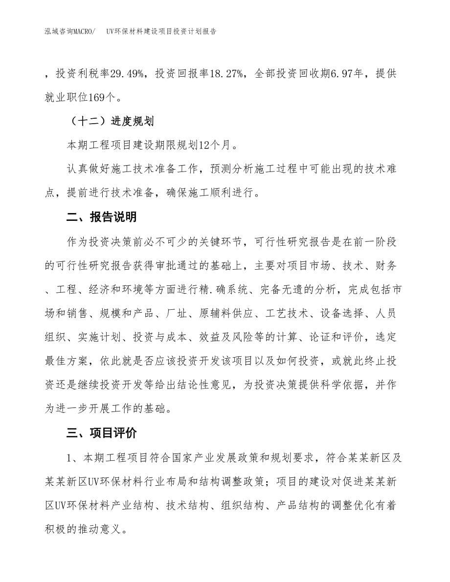 UV环保材料建设项目投资计划报告.docx_第5页