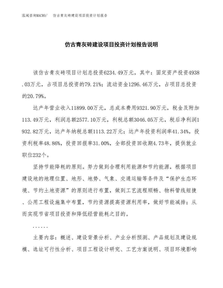 仿古青灰砖建设项目投资计划报告.docx_第2页