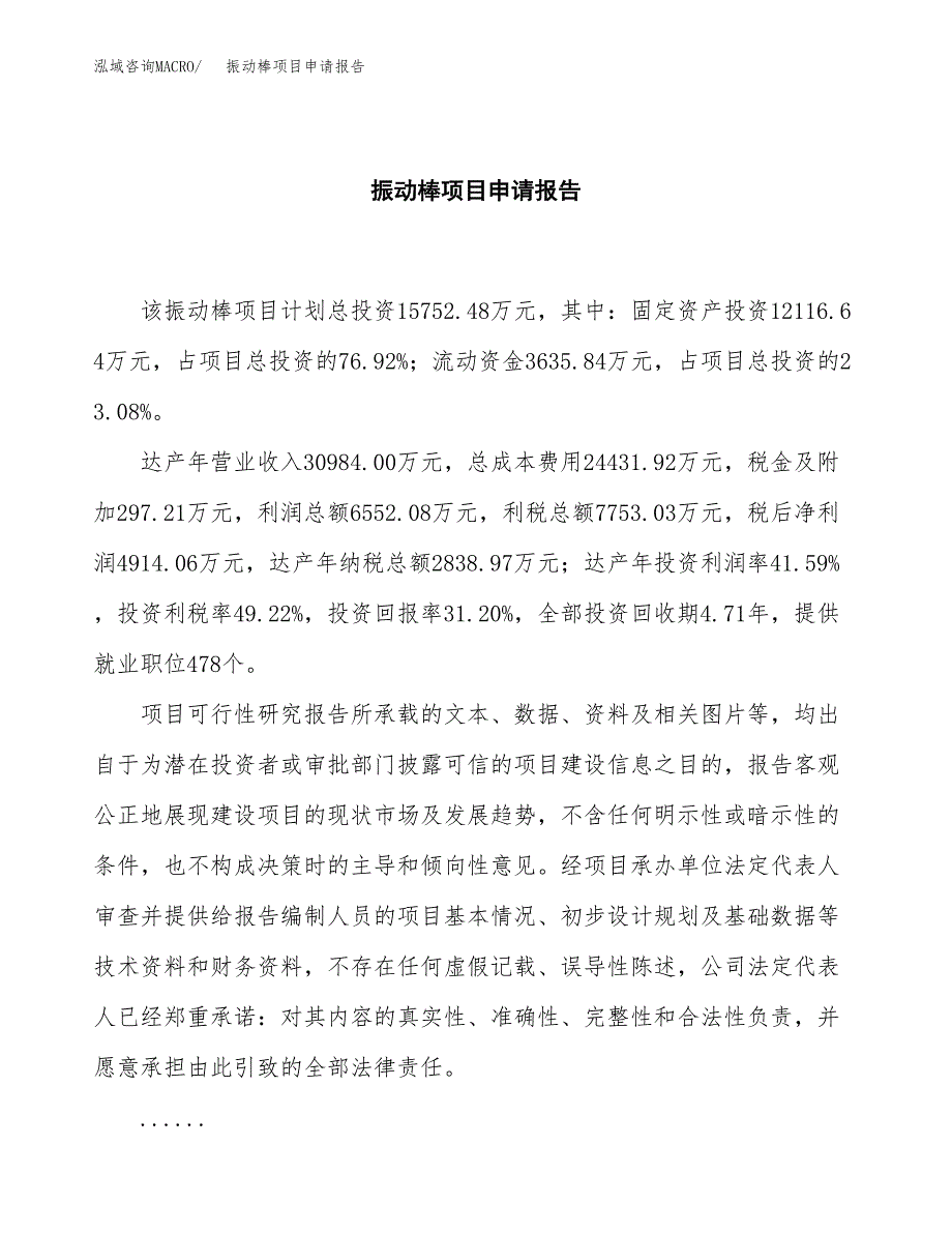 振动棒项目申请报告（71亩）.docx_第2页