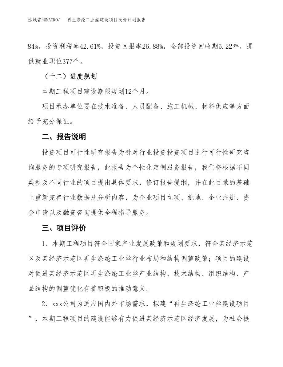 再生涤纶工业丝建设项目投资计划报告.docx_第5页