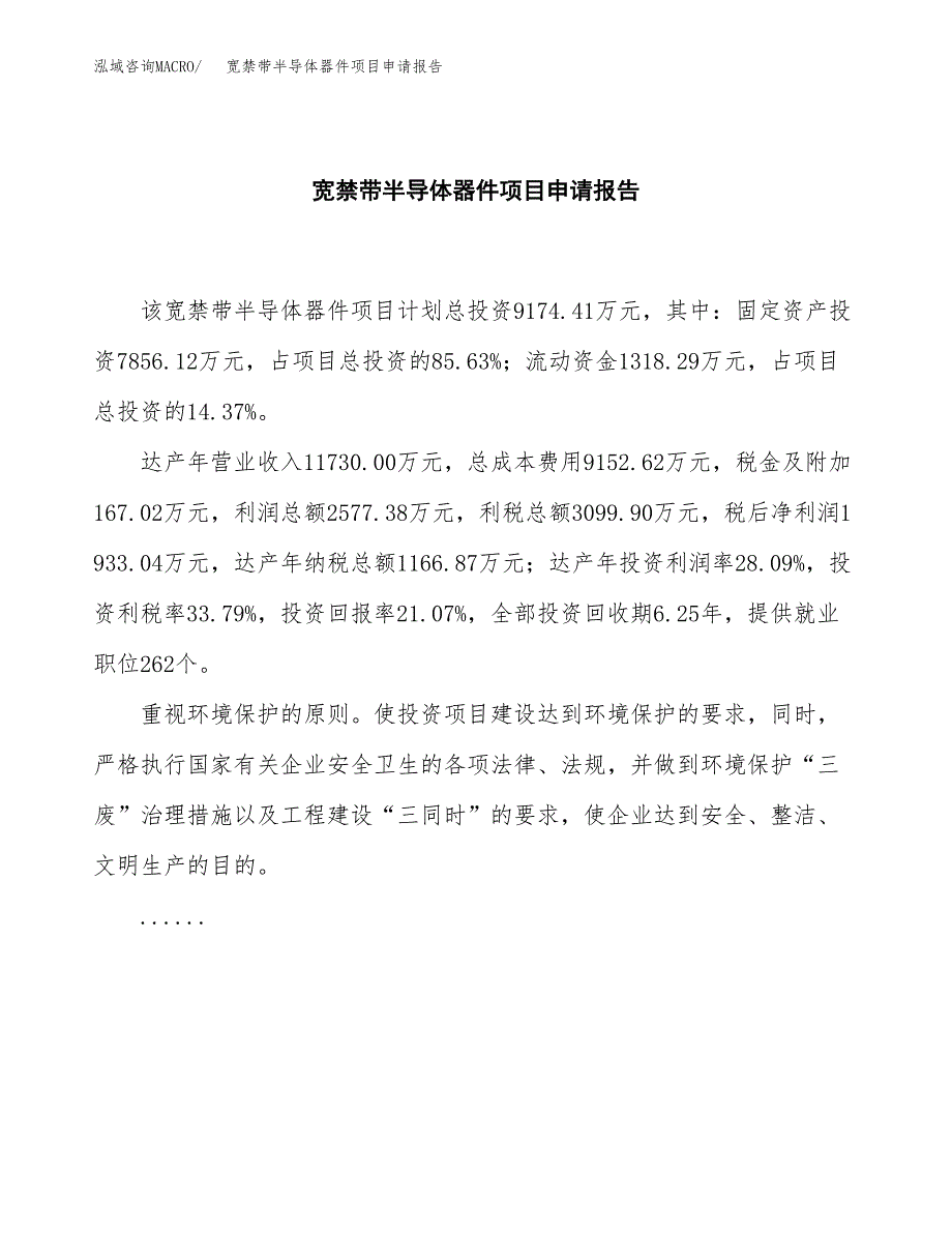 宽禁带半导体器件项目申请报告（47亩）.docx_第2页