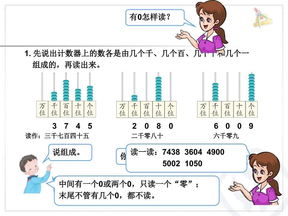 七5单元--p85例题78---读数--写数(5课时)_第5页