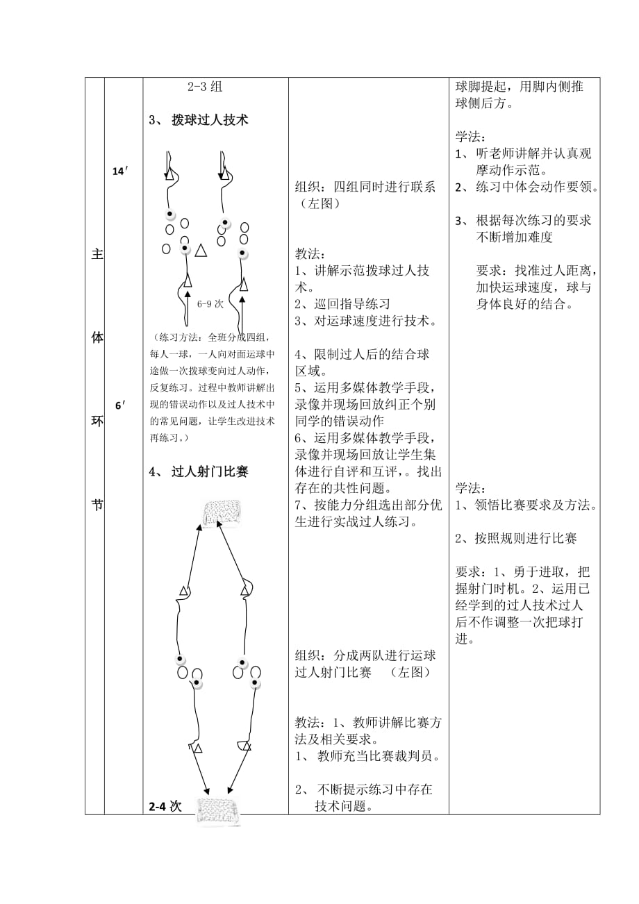 足球脚外侧拨球过人教案_第3页