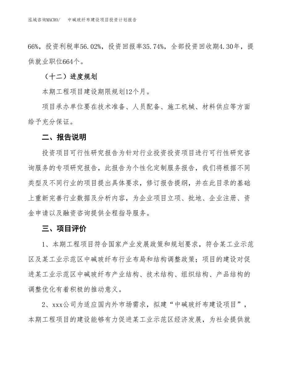 中碱玻纤布建设项目投资计划报告.docx_第5页