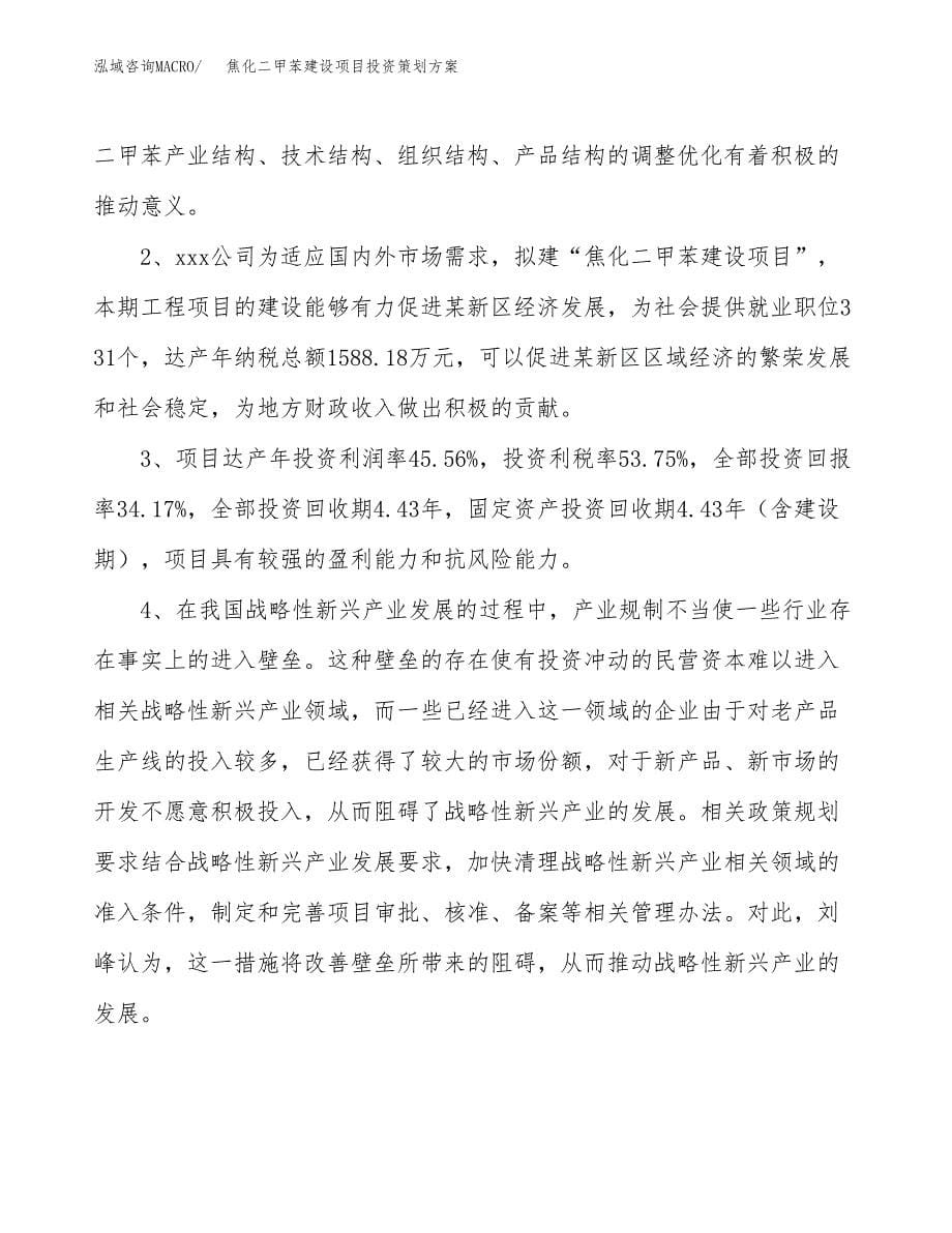 焦化二甲苯建设项目投资策划方案.docx_第5页