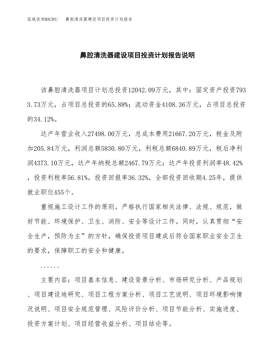 鼻腔清洗器建设项目投资计划报告.docx_第2页