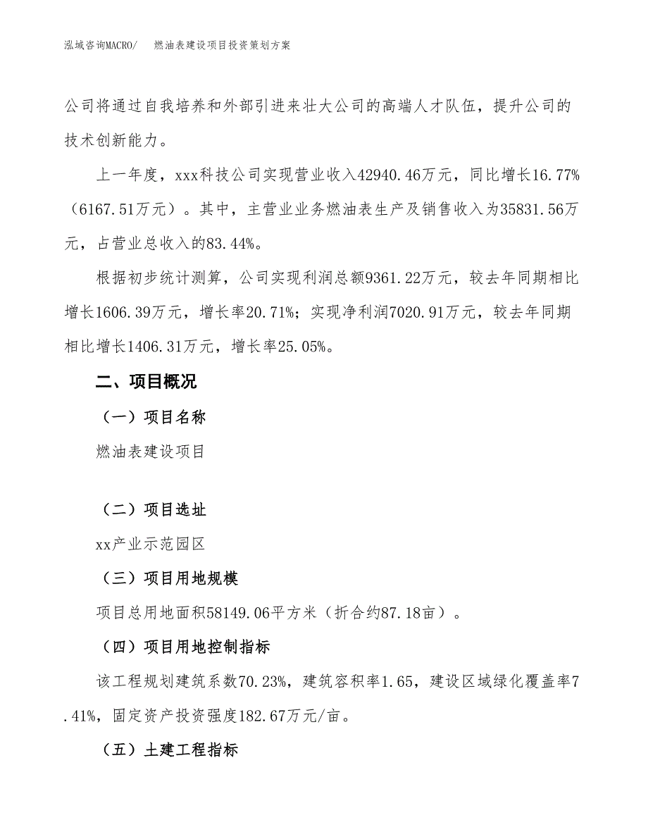 燃油表建设项目投资策划方案.docx_第2页