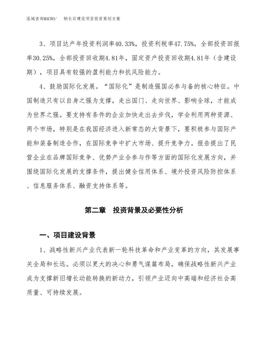 钠长石建设项目投资策划方案.docx_第5页