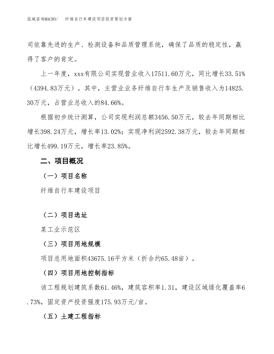 纤维自行车建设项目投资策划方案.docx_第2页