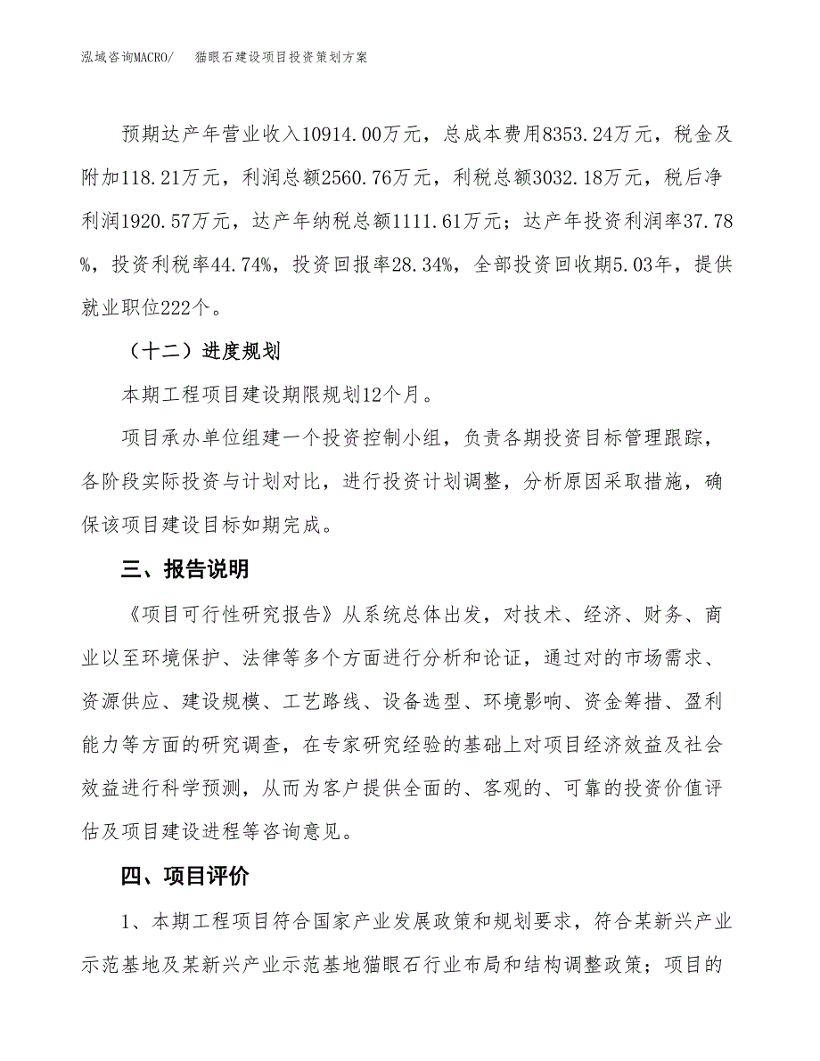 猫眼石建设项目投资策划方案.docx_第4页