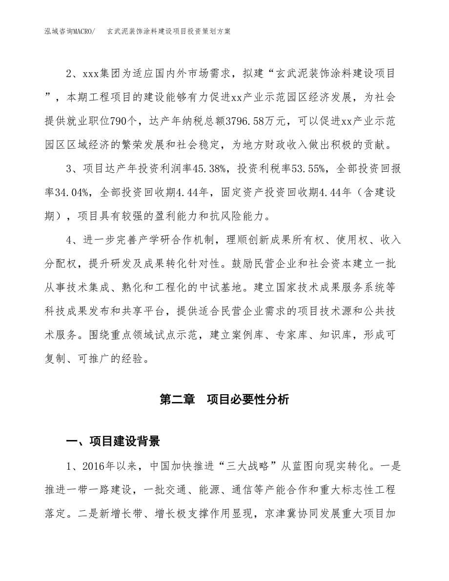 玄武泥装饰涂料建设项目投资策划方案.docx_第5页