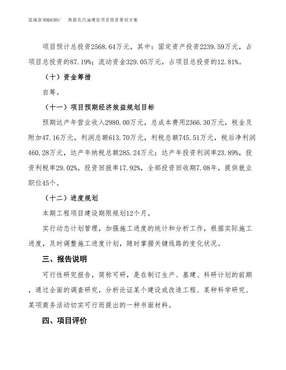 热裂化汽油建设项目投资策划方案.docx_第4页