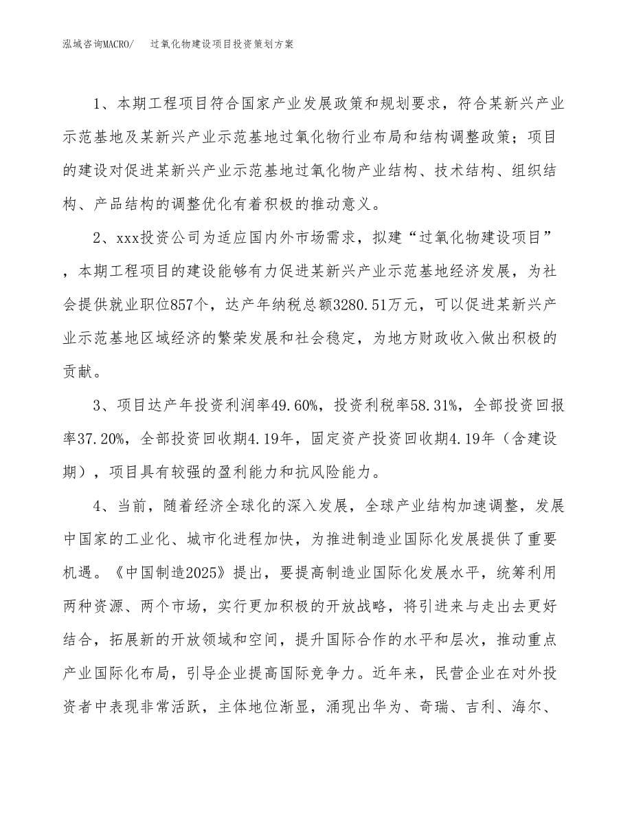 过氧化物建设项目投资策划方案.docx_第5页