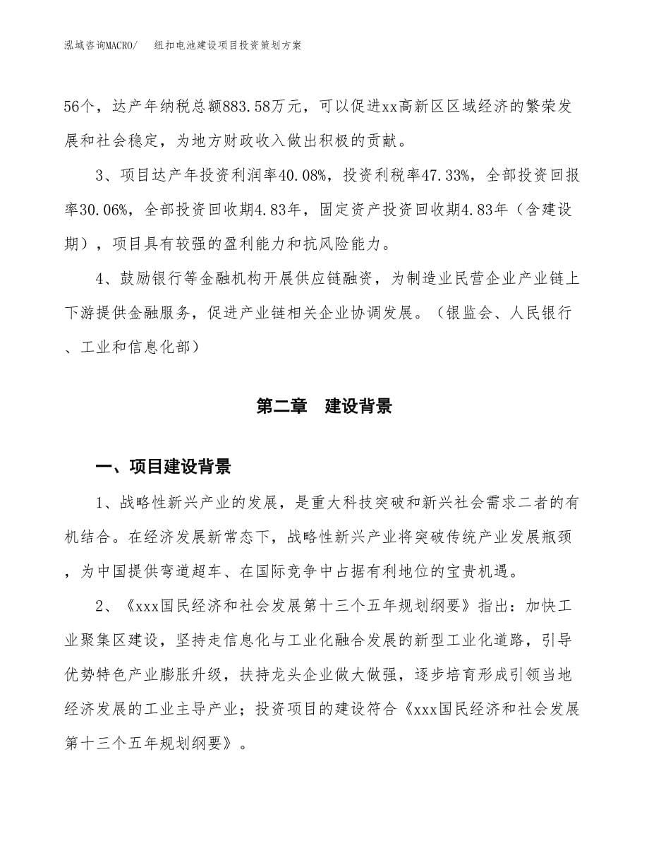 纽扣电池建设项目投资策划方案.docx_第5页