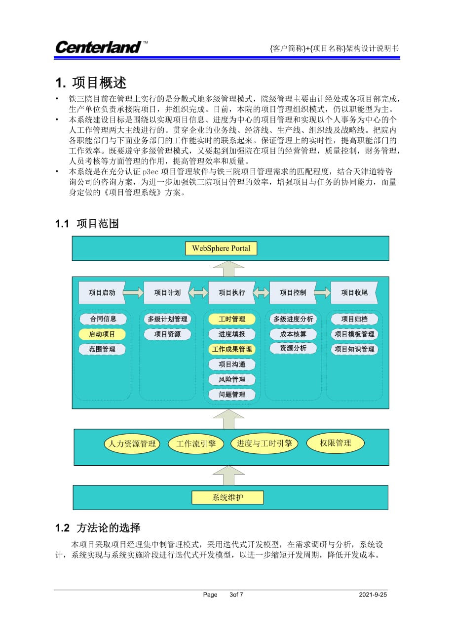 XXXX--项目架构设计说明书-模板_第3页