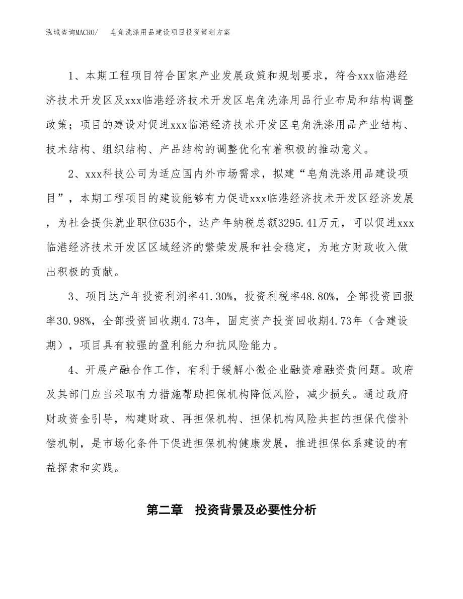 皂角洗涤用品建设项目投资策划方案.docx_第5页